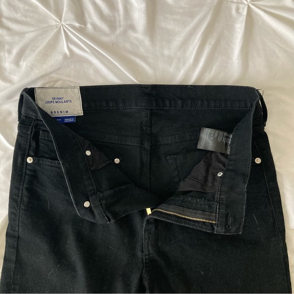 H&M &DENIM 34x30 skinny stretch jeans in black wash - Picture 2 of 7